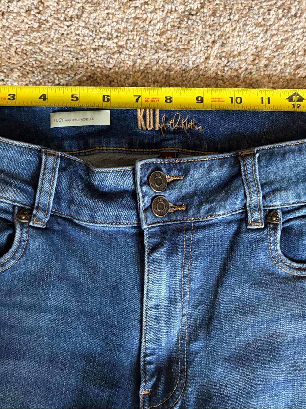 Kut from the Kloth Lucy High Waist Wide Leg Jeans 10 - Picture 4 of 5